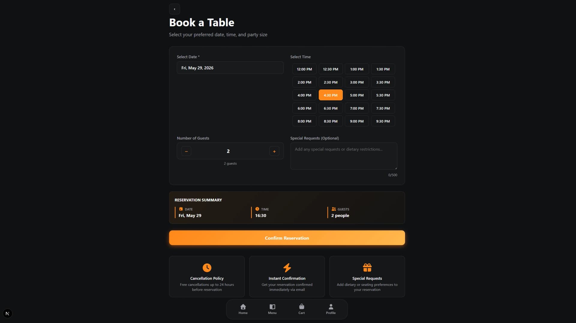 Smart Booking System screenshot